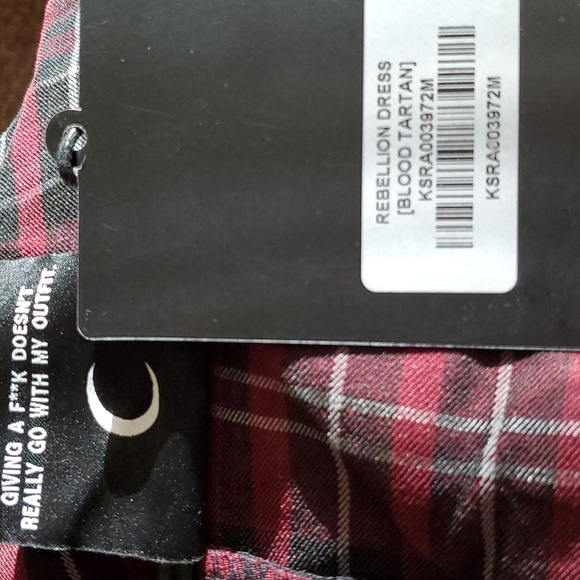 *NWT* Killstar's Rebellion Dress (Blood Tartan) - Picture 15 of 16